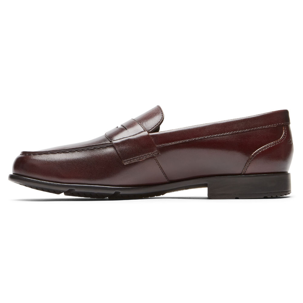 Rockport Singapore Mens Loafers - Classic Penny Dark Brown - QT1253896